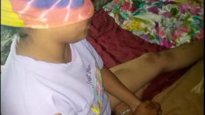 My stepsister’s husband returns from a trip and I give him a good welcome.