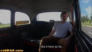 Taxi driving euro rides in reverse cowgirl before spoon sex