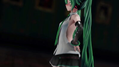 Miku Hatsune Undress Dance Hentai Pussy Plug Toy Reversible Campaign Song MMD 3D Green Hair (CLIP)