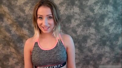 New teengie tries big cock and gets a huge load in her face