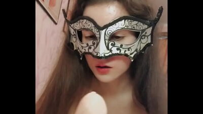 Russian Brunette in Stockings Sucks Thick Dildo with Dirty Talk, Fingers Pussy. Close-up Anal Fingering