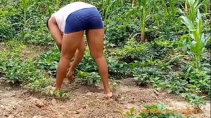 Butt fuck in a meadow with one of my boy in my plantain farm