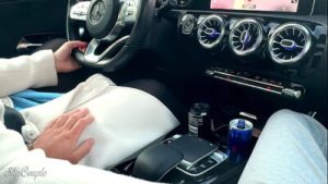 One hand on the steering wheel, one hand on the cock risky public :P