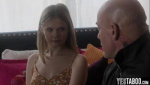 Protective stepdad takes off stepdaughters chastity belt for sex