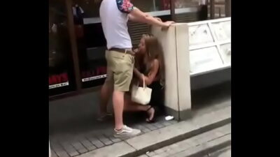 Public blowjob in Spain