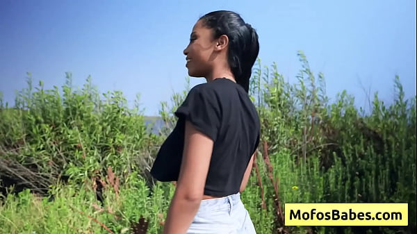 lovely black hot girl eden west with nice natural boobs rub he rpussy while getting a car ride