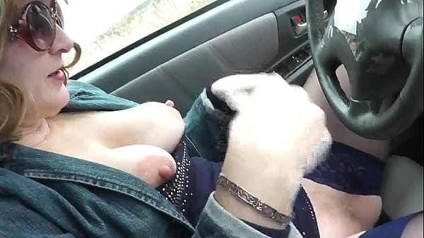 sexy milf frina stopped car on side of road fingers wet pussy gets a strong orgasm