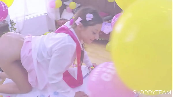 Birthday Cake Smashed  Deep Throat Food Fetish