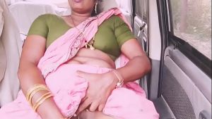 Beautiful housewife cheating husband try to fucking boyfriend in the car. Telugu dirty talks.