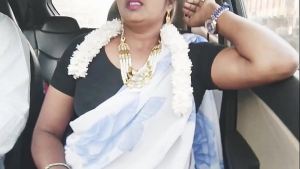 Bhabi car sex. Telugu dirty talks.