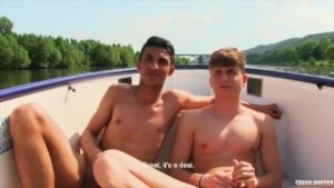 CZECH HUNTER 441 –  Two Skinny Twinks Agree To Have A 3way On A Boat