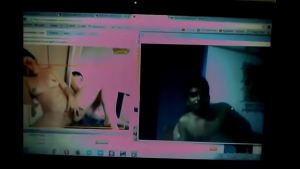 Deshi couple showing boobs on Facebook video chat