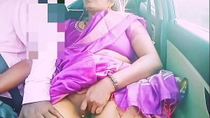 Indian beautiful saree housewife with car driver hot romance Telugu dirty talks.