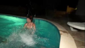 Jane White went skinny dipping and gave herself to a friend by the pool
