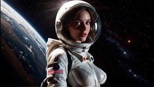 Sex in Space. Fucked her pussy and ass. Space Creampie , Cum flows out of pussy [AI Generated]