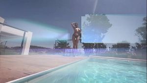 Underwater Lesbian Strap on Sex