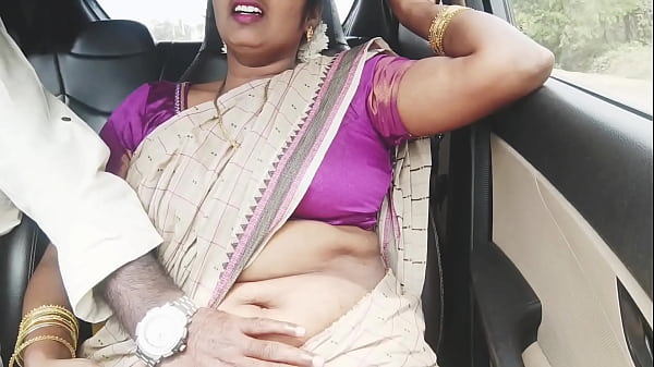 Indian aunty and son in law car long drive for sex. Telugu dirty talks.