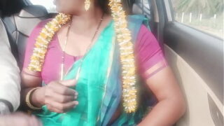 indian car sex housewife with husbends father long drive for fucking telugu dirty talks