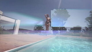 underwater lesbian strap on sex