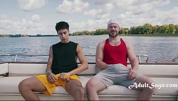 Best Buds Bust Nuts Together on Boat – Straight to GAY!