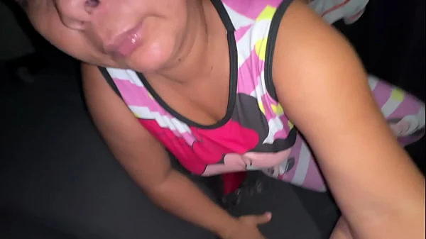 I take my big-assed, mature old whore to hide in the car without her husband knowing.