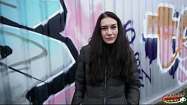 GERMAN SCOUT – Slim Czech Teen Stefani Jameson with Saggy Tits Pick Up for First Casting Fuck