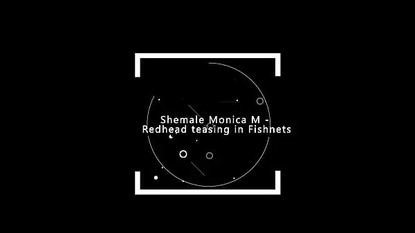 Shemale Monica M – Redhead teasing in Fishnets