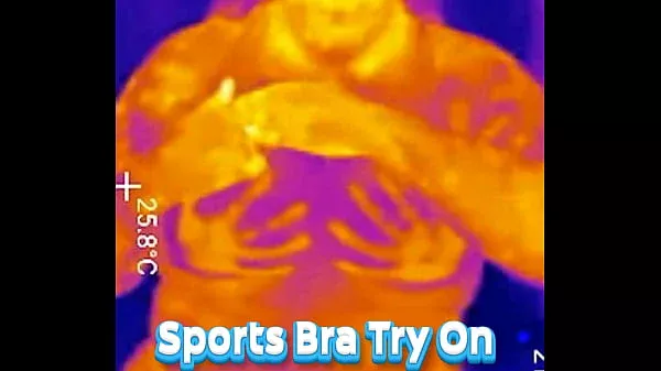 Sports Bra Try-On, Boob Bounce Tests, Naked Twerk Tease THERMAL POV (4K Portrait)