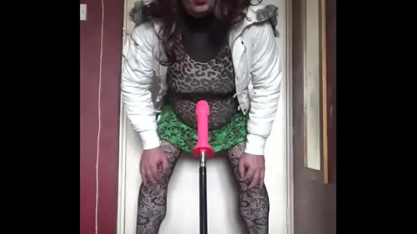 bisexual crossdresser wants to be filmed while getting his anal pussy fucked by a real cock instead of this dildo machine fucking him part 5