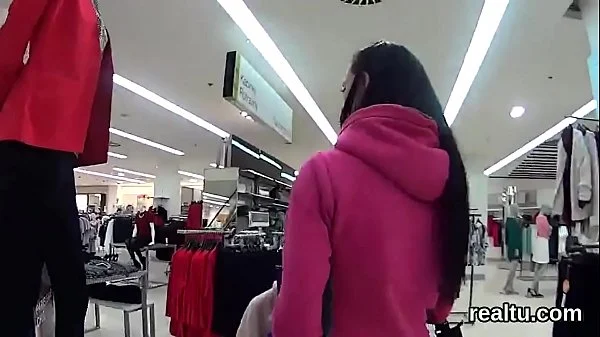 Flawless czech teen is seduced in the shopping centre and pounded in pov