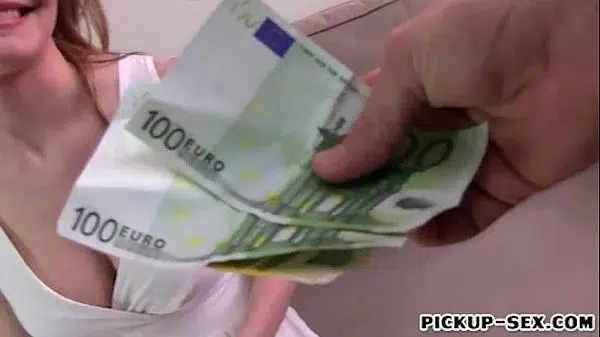 Sexy amateur blonde Czech girl Belle Claire drilled for cash