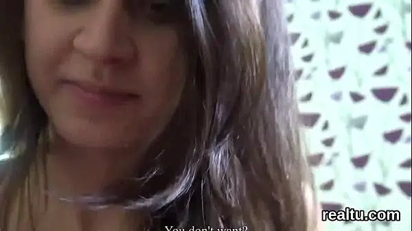 Striking czech teen is seduced in the supermarket and drilled in pov