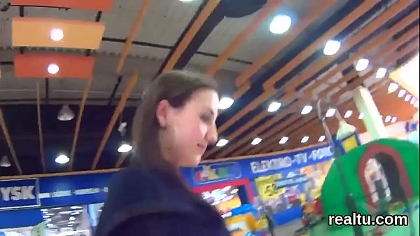 Stunning czech nympho gets tempted in the supermarket and reamed in pov