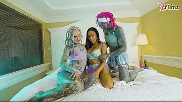 Tattoo Shemales fucking Gaping ANAL hole of hot Tattoo Girl in Threesome – ATM & Facial