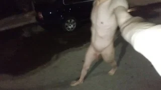 Walking totally naked on the street