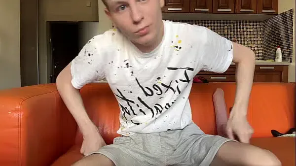 18yo Slim Hottie Drains Every Drop Moaning