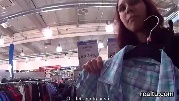 Adorable czech sweetie is seduced in the mall and poked in pov