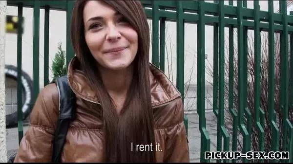 Alexis Brill swallows warm cum for money after fucking