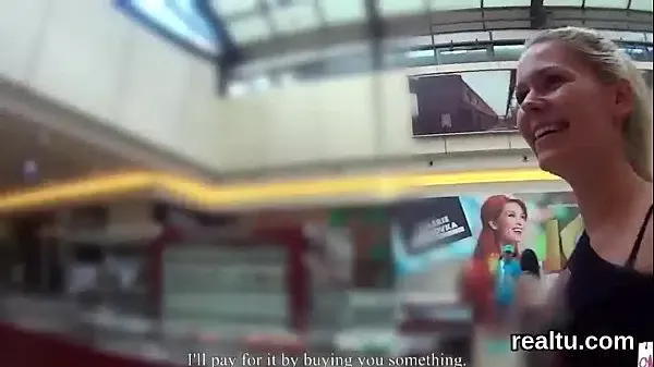 Attractive czech kitten is tempted in the mall and reamed in pov