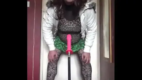 bisexual crossdresser wants to be filmed while getting his anal pussy fucked by a real cock instead of this dildo machine fucking him part 3