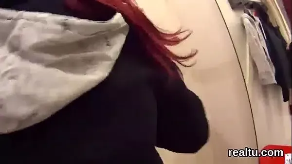 Charming czech girl gets seduced in the mall and plowed in pov