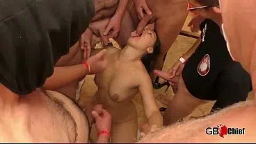 Creampie gangbang group sex orgy cum fill up session