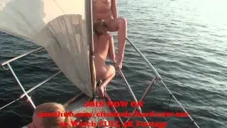 LESBIAN PARTY BOAT!!! Horny sluts stuck on boat to Pleasure Island fucking.