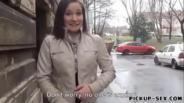 Myrna Joy flashes her big boobs and railed for a few bucks