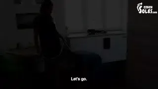 Princess and her foot slave for fun (femdom, choking, shoe worship, foot worship, bratty feet, toes)