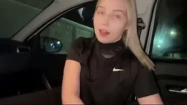 Public hard sex in a car with squirt and cumshot 1
