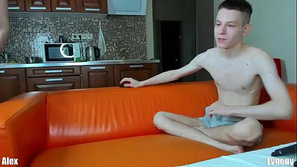 Sleepy Morning Wood Slim Twink Wakes With Cum