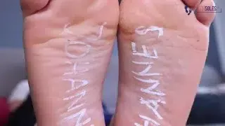 Smelly feet teasing with goddess Kasin (JOI, POV feet, stinky feet, barefoot, Russian feet, soles)