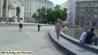 Sweet Blonde Teen Naked On Public Streets