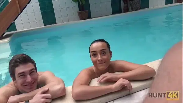 HUNT4K. Sex adventures in private swimming pool